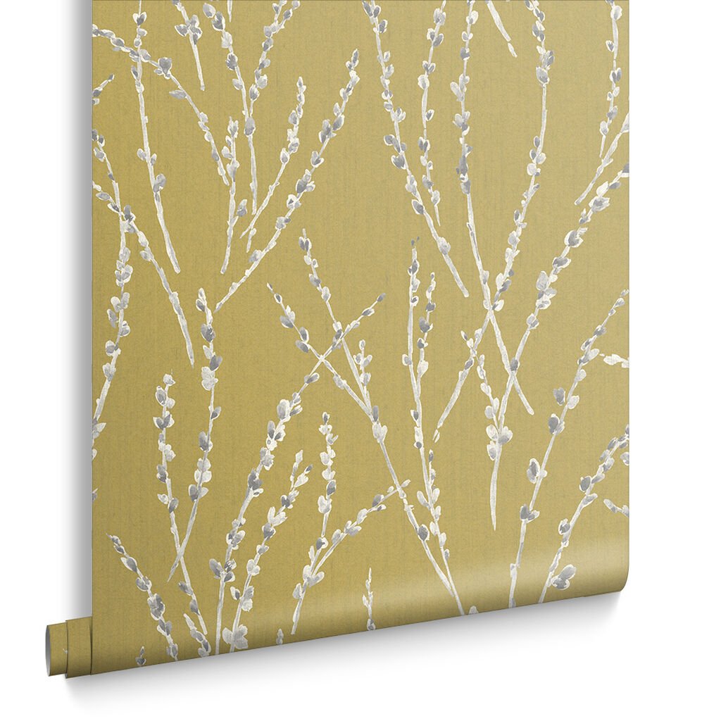 Floret Wallpaper - Mustard - Graham & Brown - 106426 - Premier Wallcovering