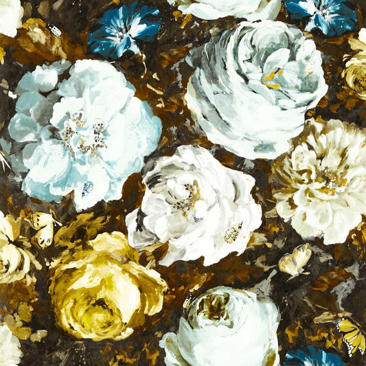 Floretta Wallpaper - Blush/Charcoal - Clarke & Clarke - W0090/02 - Premier Wallcovering