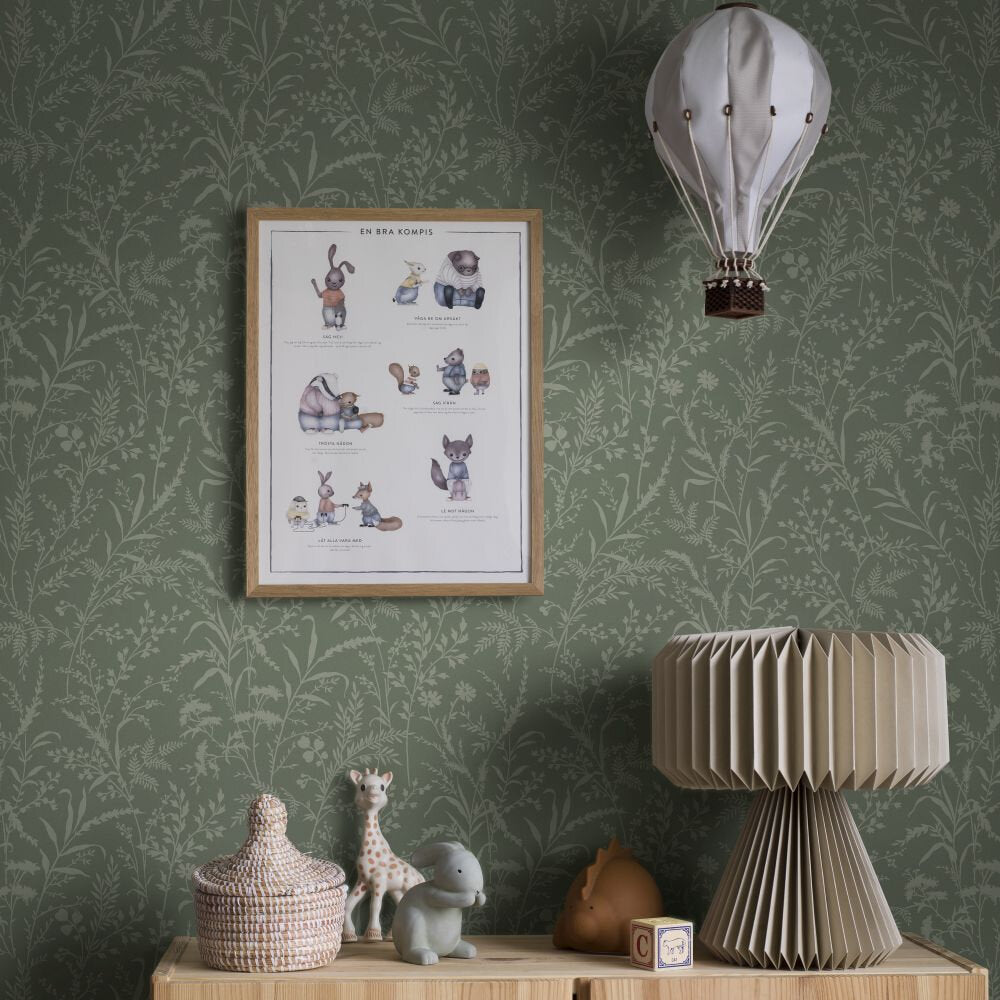 Florian Wallpaper - Green - Boråstapeter - 38736 - Premier Wallcovering