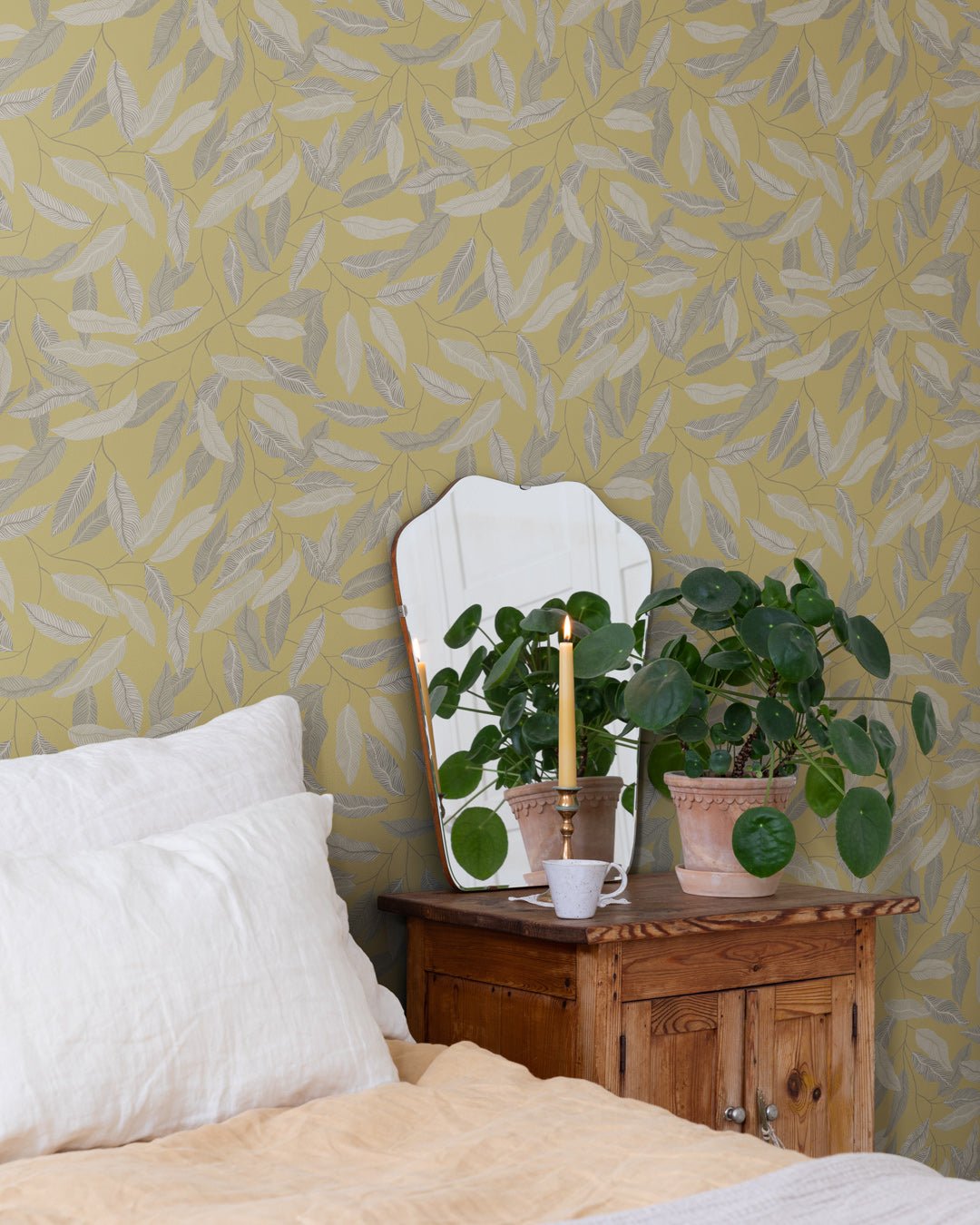 Florian Wallpaper - Yellow - Midbec - 15903 - Premier Wallcovering