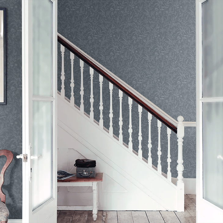 Florian Wallpaper - Blue - Boråstapeter - 38739 - Premier Wallcovering