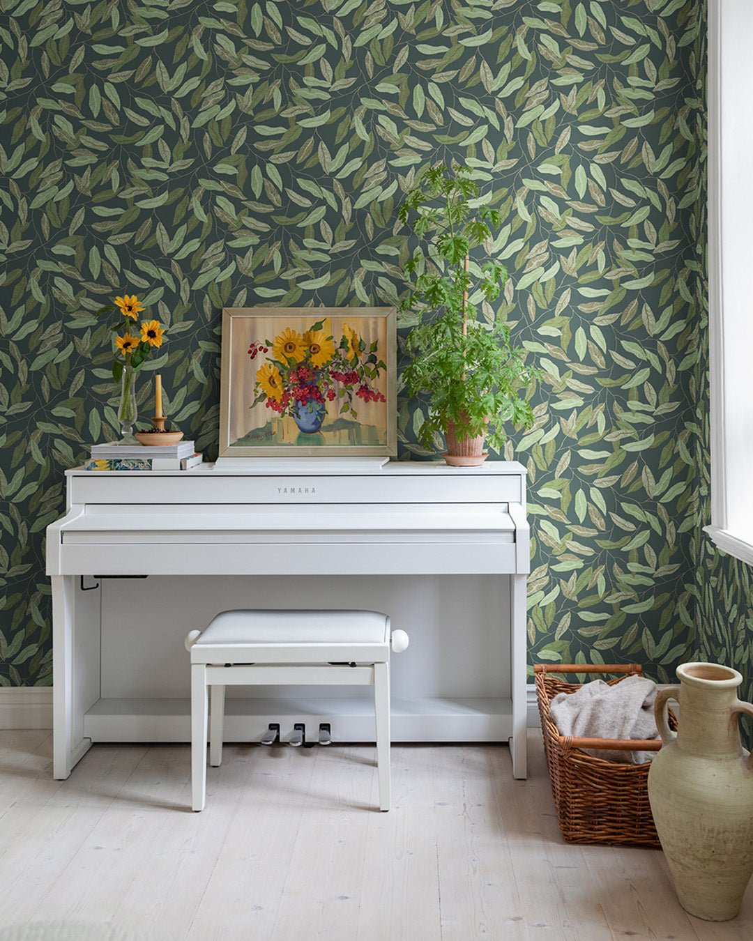 Florian Wallpaper - Dark Gray - Midbec - 15905 - Premier Wallcovering