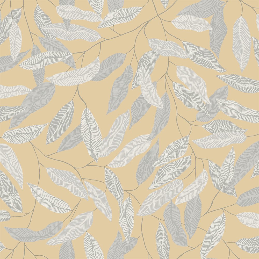 Florian Wallpaper - Yellow - Midbec - 15903 - Premier Wallcovering