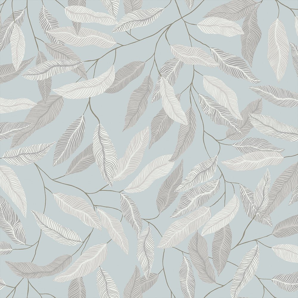 Florian Wallpaper - Light Blue - Midbec - 15906 - Premier Wallcovering