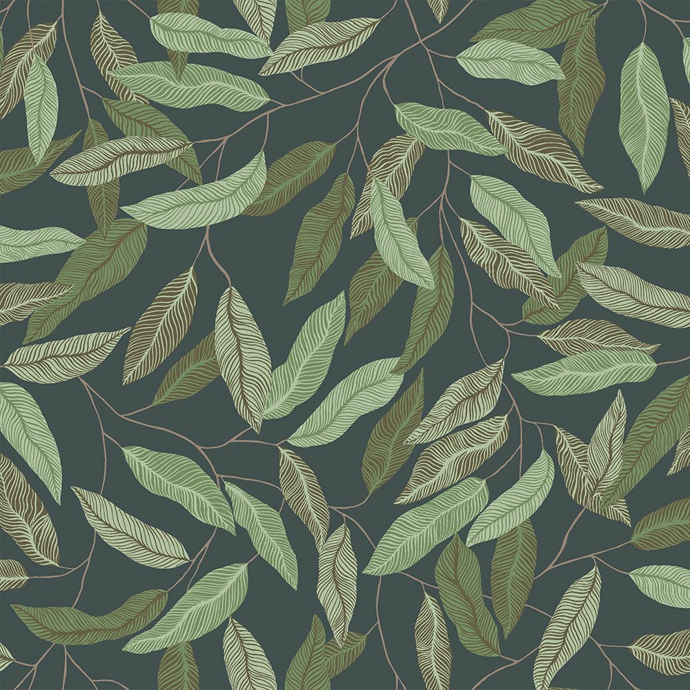 Florian Wallpaper - Dark Gray - Midbec - 15905 - Premier Wallcovering