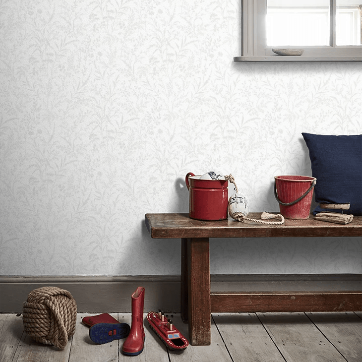 Florian Wallpaper - White - Boråstapeter - 38746 - Premier Wallcovering
