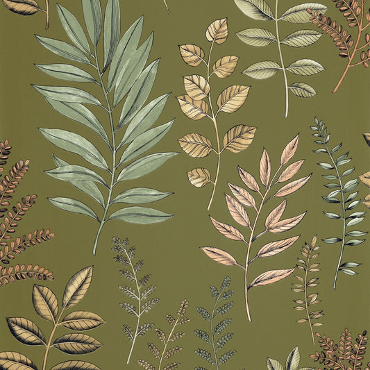 Florium Wallpaper - Vert mousse - Caselio - 106667196 - Premier Wallcovering