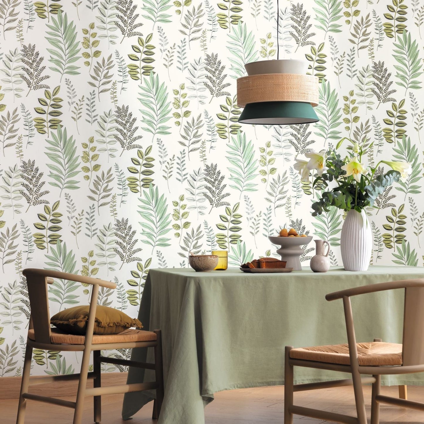 Florium Wallpaper - Vert d'eau - Caselio - 106660782 - Premier Wallcovering