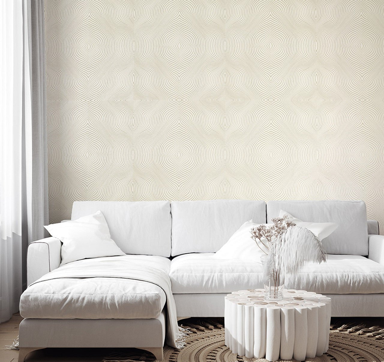 Flow Slow Living Wallpaper - Linen White - Hohenberger - 30035 - Premier Wallcovering