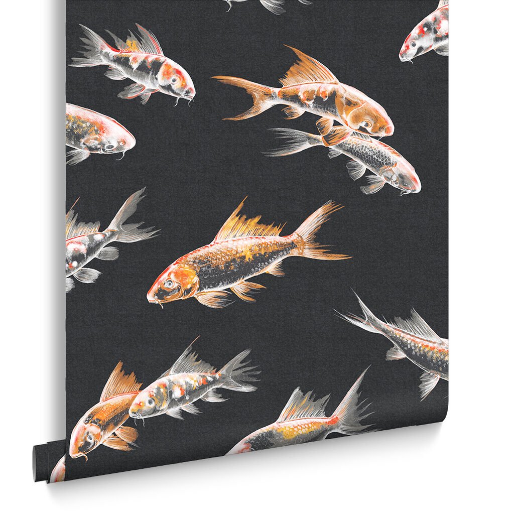 Flow Wallpaper - Black - Graham & Brown - 105911 - Premier Wallcovering