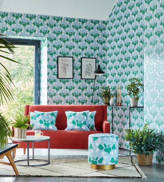 Flower Of Love Wallpaper - Sky - NHAW112948 - Scion - Premier Wallcovering