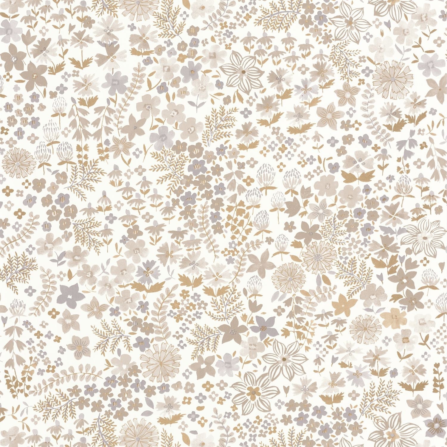 Flower Power June Wallpaper - Beige - Caselio - 101861027 - Premier Wallcovering