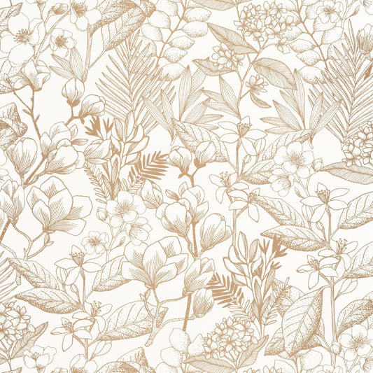 Flower Power May Wallpaper - Blanc  - Caselio - 101852010 - Premier Wallcovering