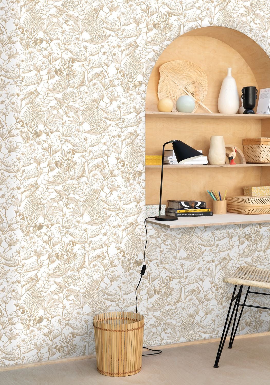 Flower Power May Wallpaper - Blanc  - Caselio - 101852010 - Premier Wallcovering