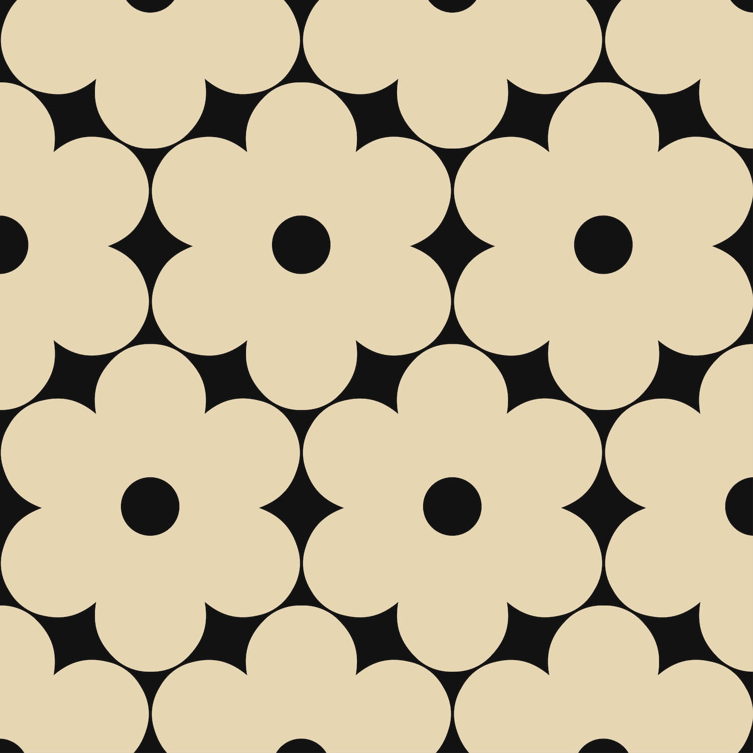Flower Power Wallpaper - Ivory - Orla Kiely - 23AHFLPWLPDS-1090 - Premier Wallcovering
