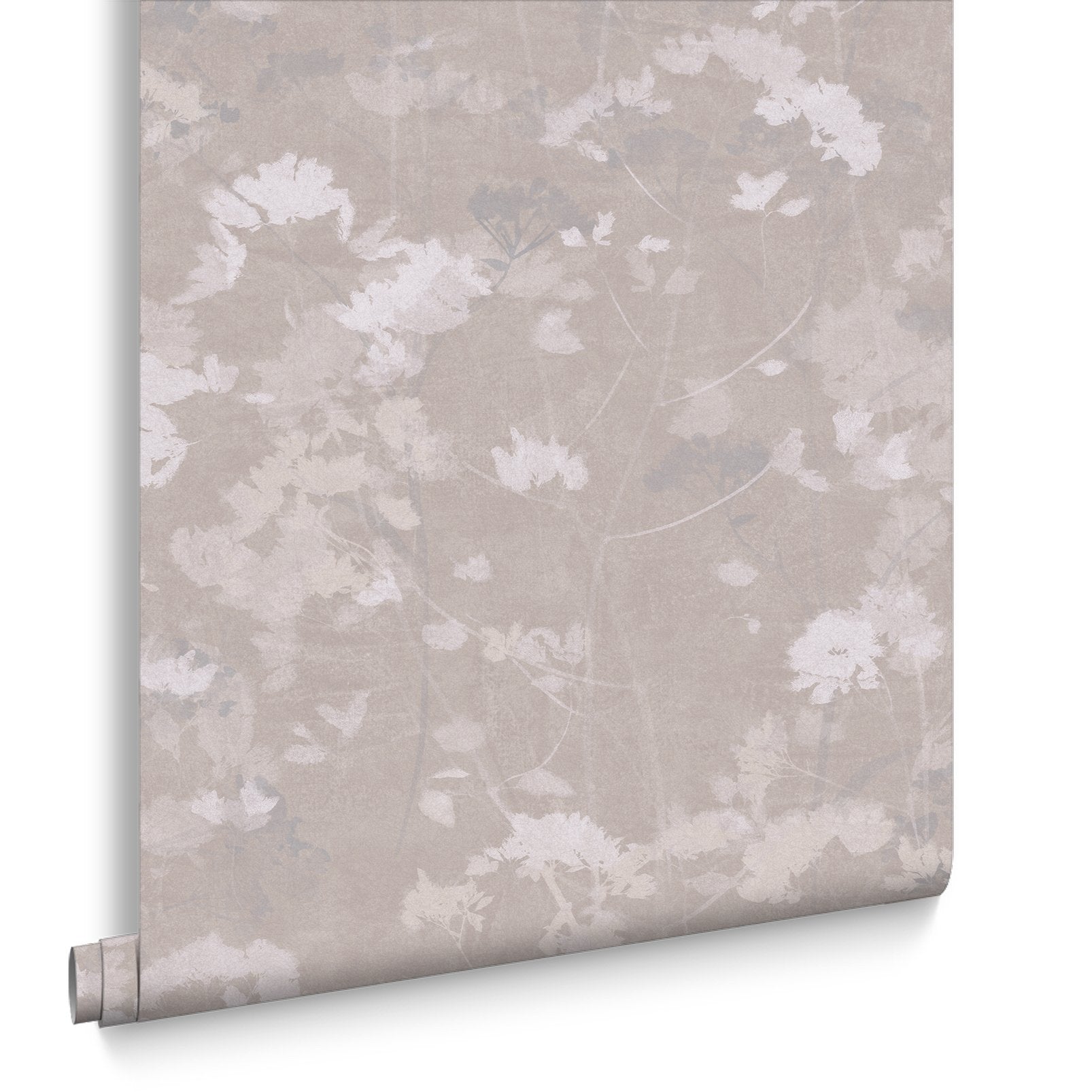 Flower Press Wallpaper - Stone - Graham & Brown - 124108 - Premier Wallcovering