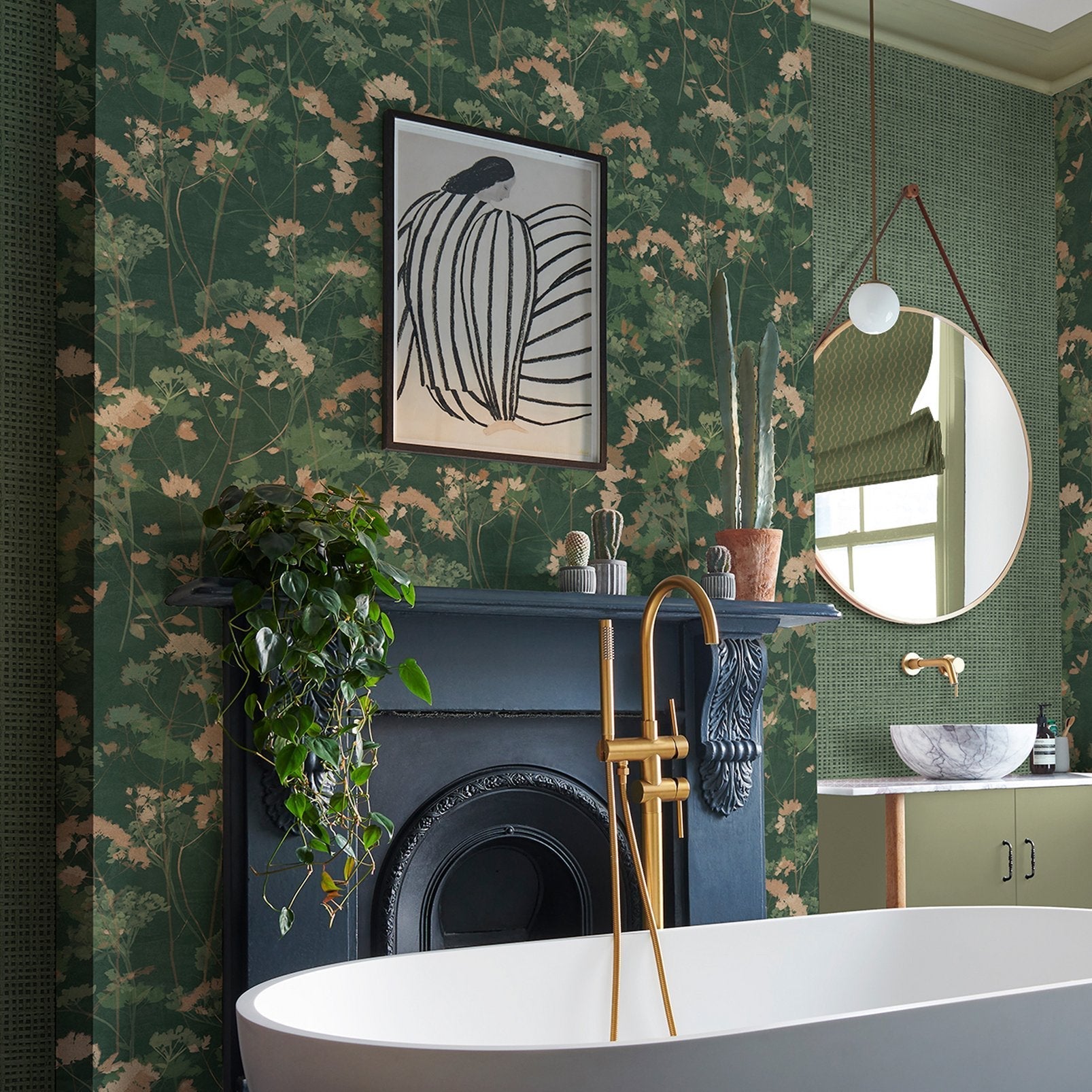 Flower Press Wallpaper - Palm - Graham & Brown - 124102 - Premier Wallcovering