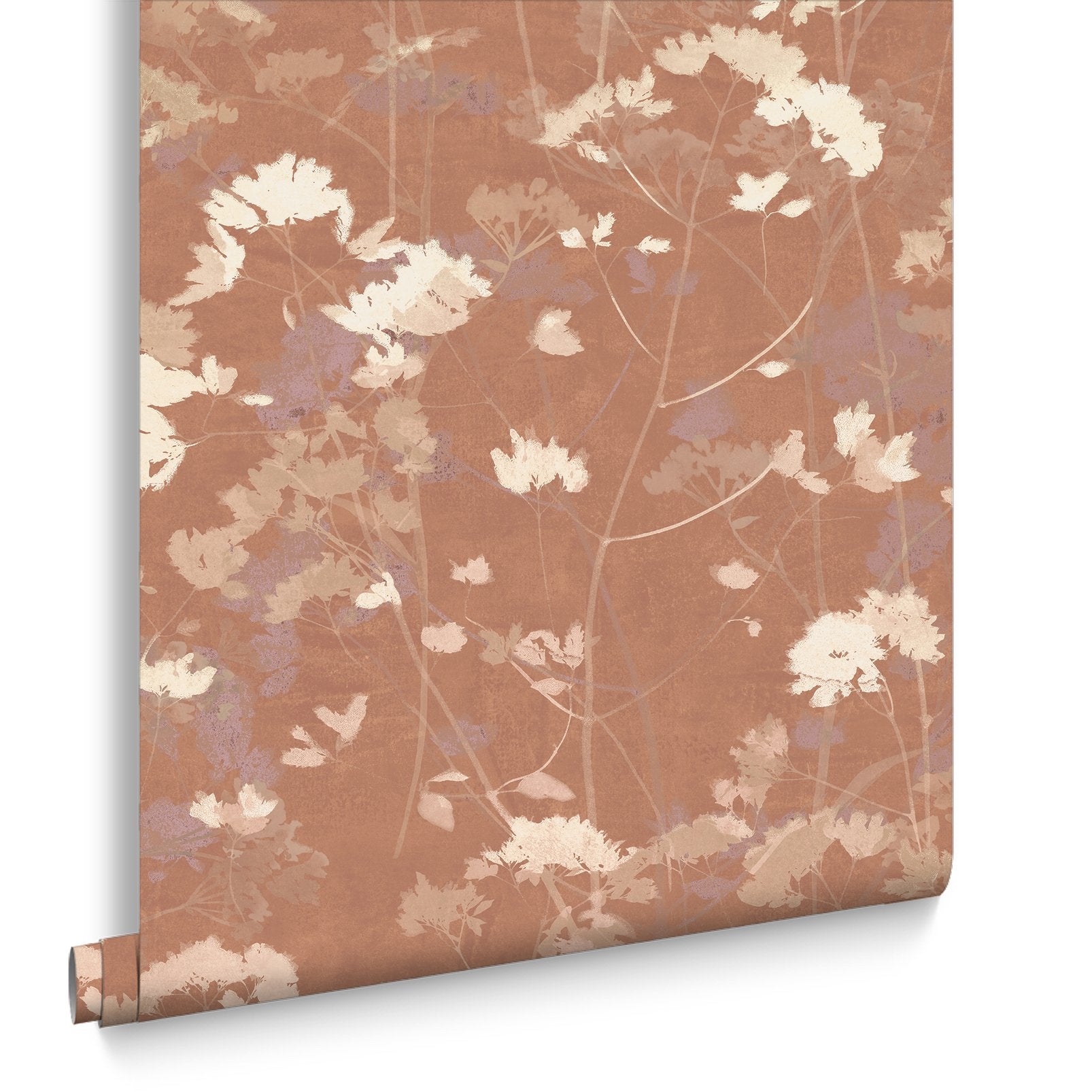 Flower Press Wallpaper - Clay - Graham & Brown - 124107 - Premier Wallcovering
