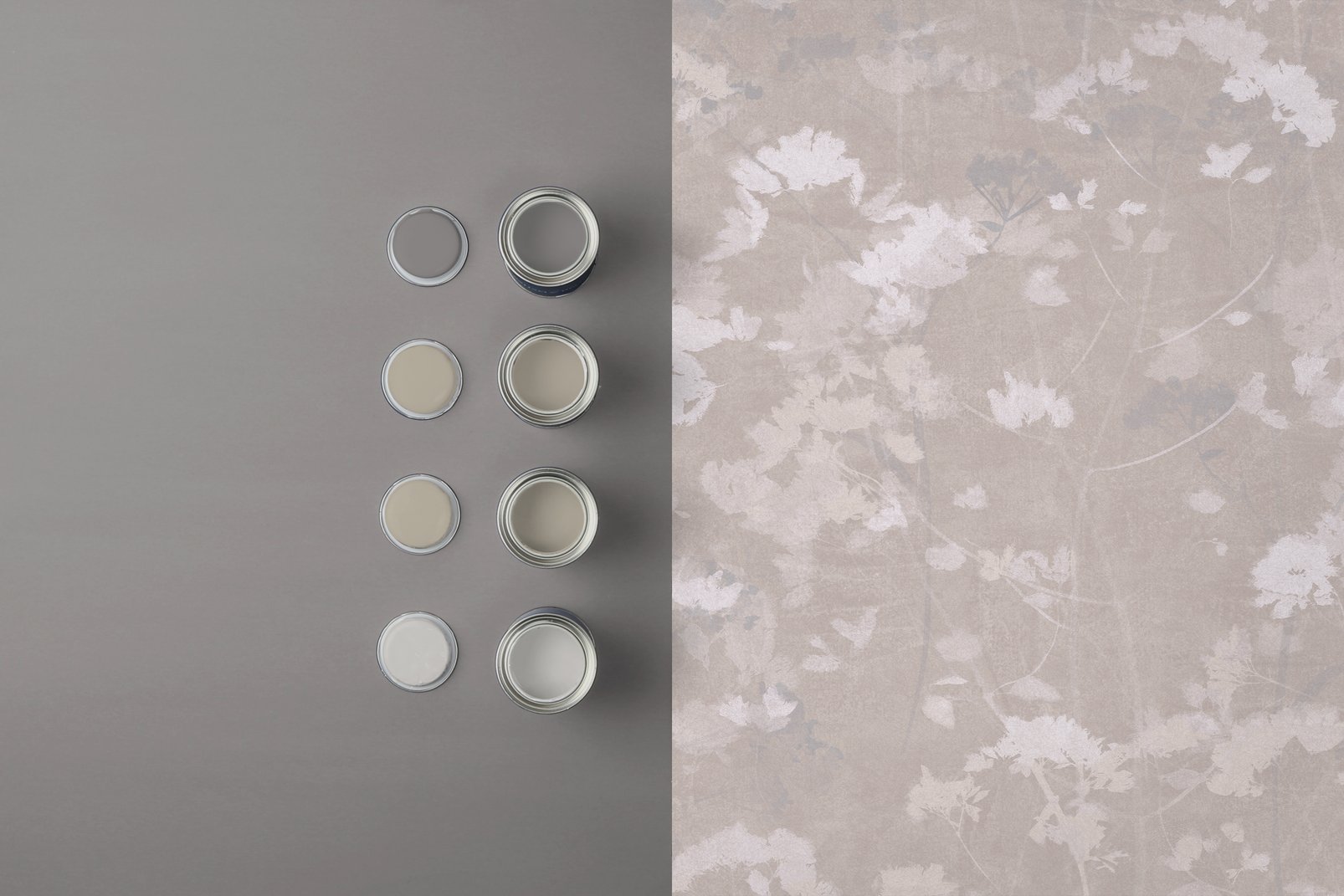 Flower Press Wallpaper - Stone - Graham & Brown - 124108 - Premier Wallcovering