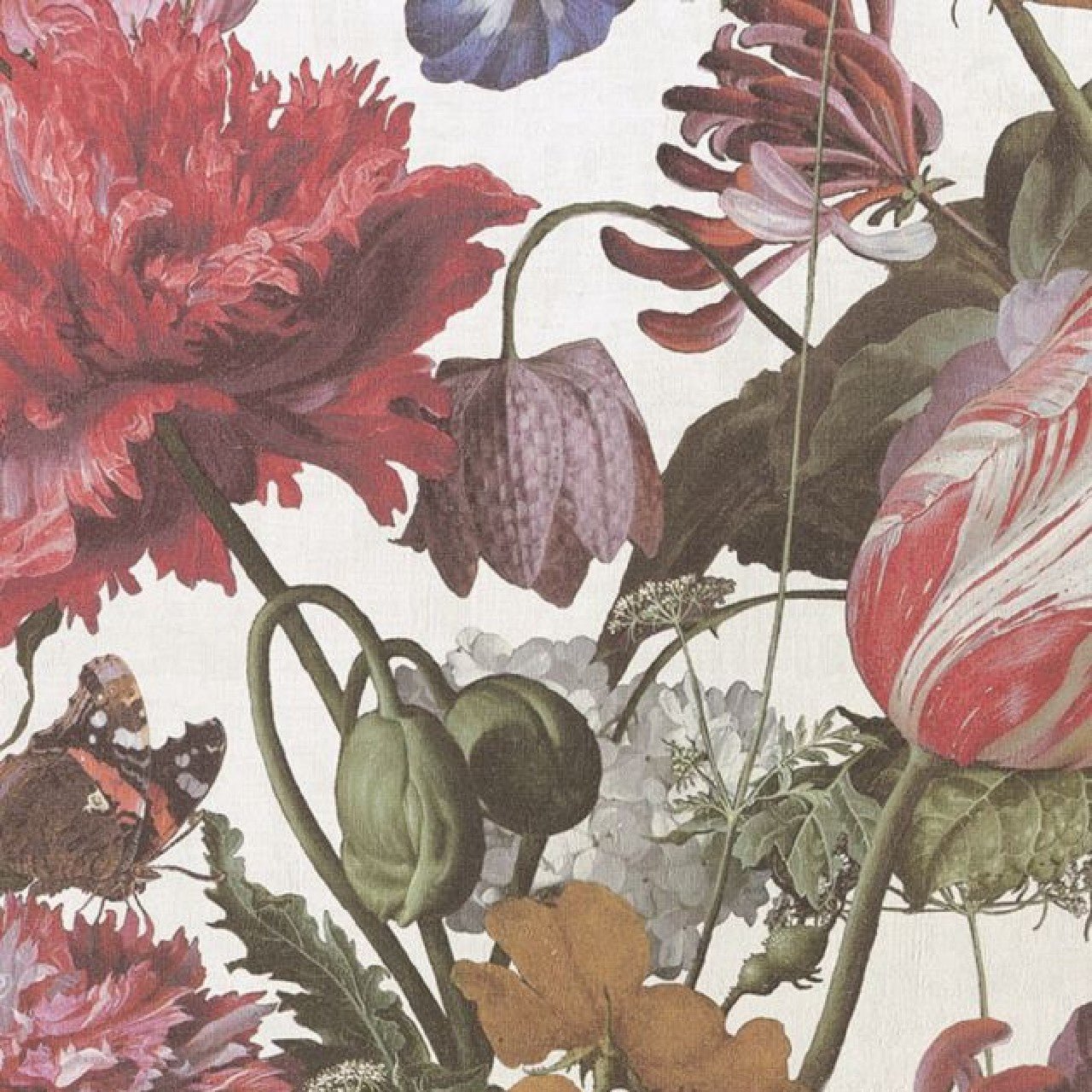 Flower Show Masterpiece Wallpaper - Red - Eijffinger - 358005 - Premier Wallcovering