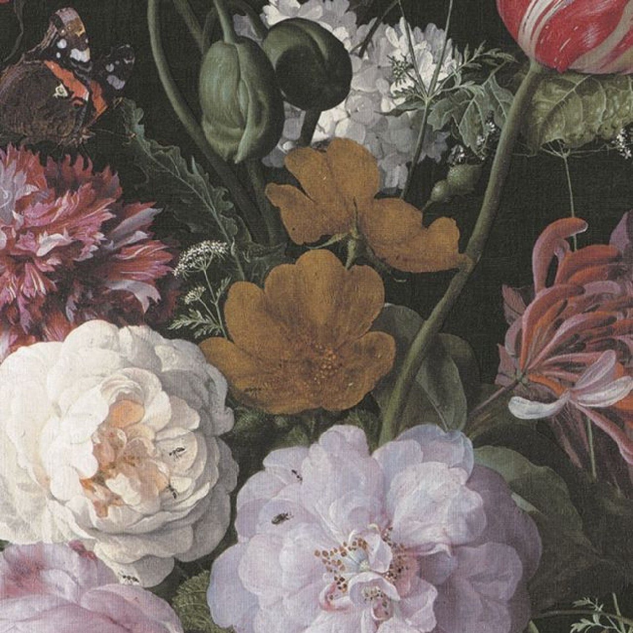 Flower Show Masterpiece Wallpaper - Multi / Black - Eijffinger - 358000 - Premier Wallcovering