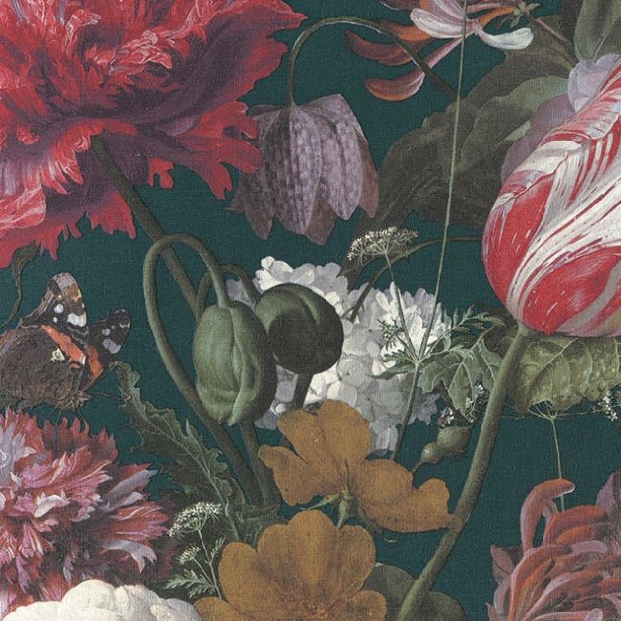 Flower Show Masterpiece Wallpaper - Multi / Green - Eijffinger - 358002 - Premier Wallcovering