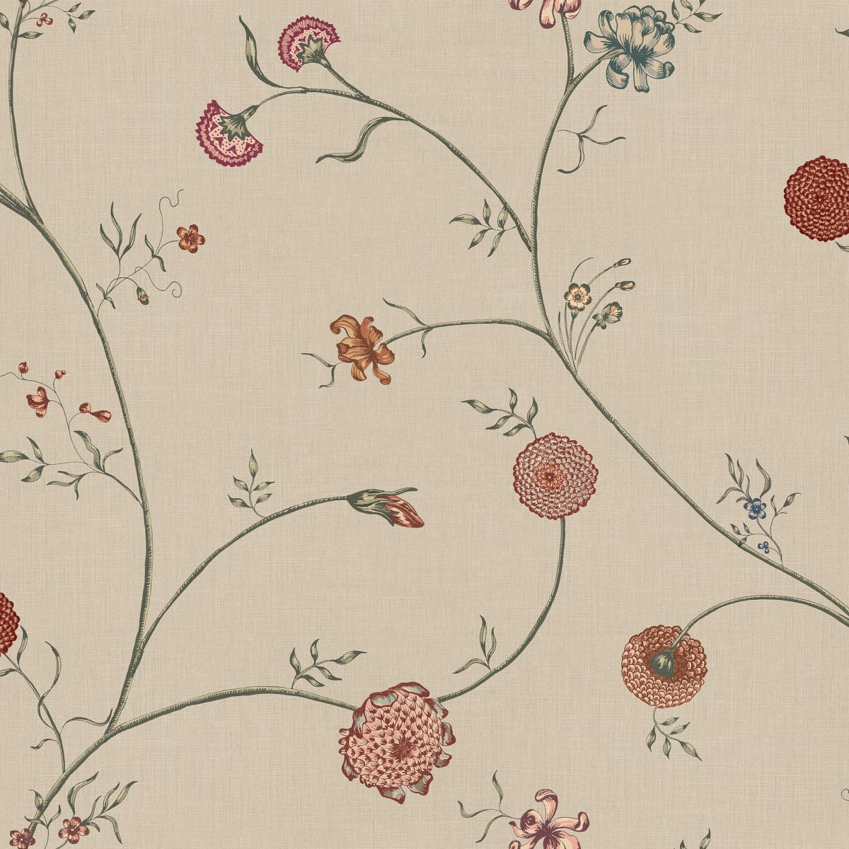 Flower Thread Wallpaper - Sand - Rebel Walls - R19284 - Premier Wallcovering