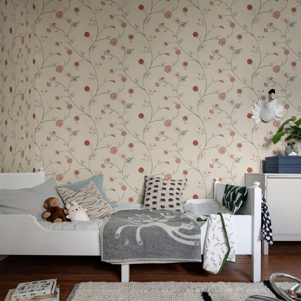 Flower Thread Wallpaper - Sand - Rebel Walls - R19284 - Premier Wallcovering