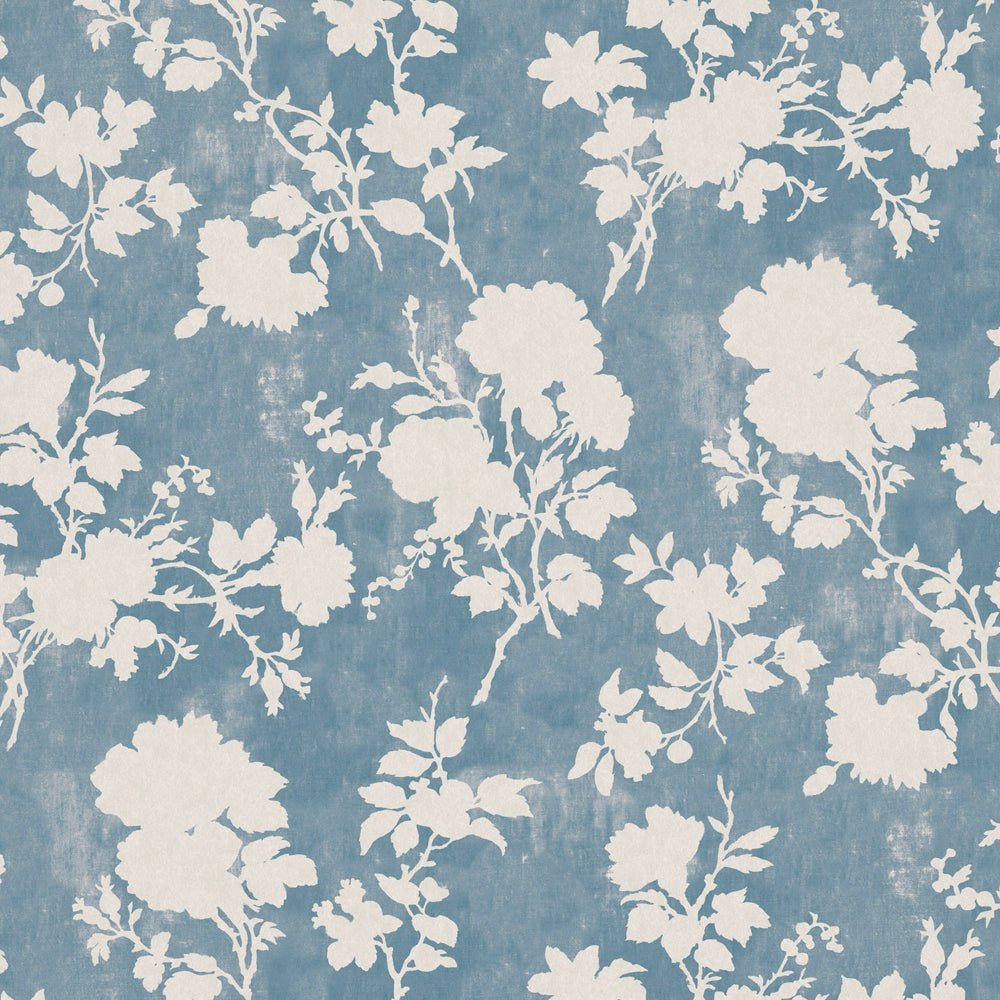 Flowerberry Wallpaper - Blue - Penny Morrison - FLOWERBERRY-BLUE - Premier Wallcovering