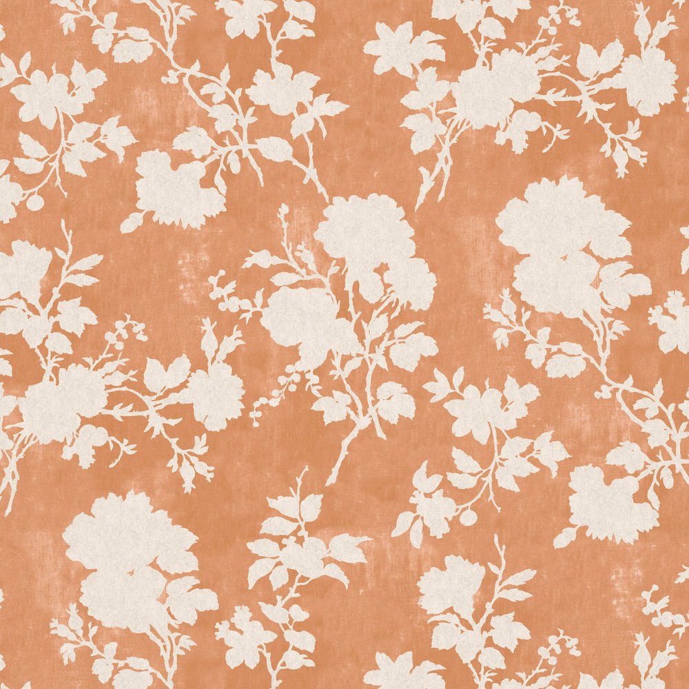 Flowerberry Wallpaper - Orange - Penny Morrison - FLOWERBERRY-ORANGE - Premier Wallcovering
