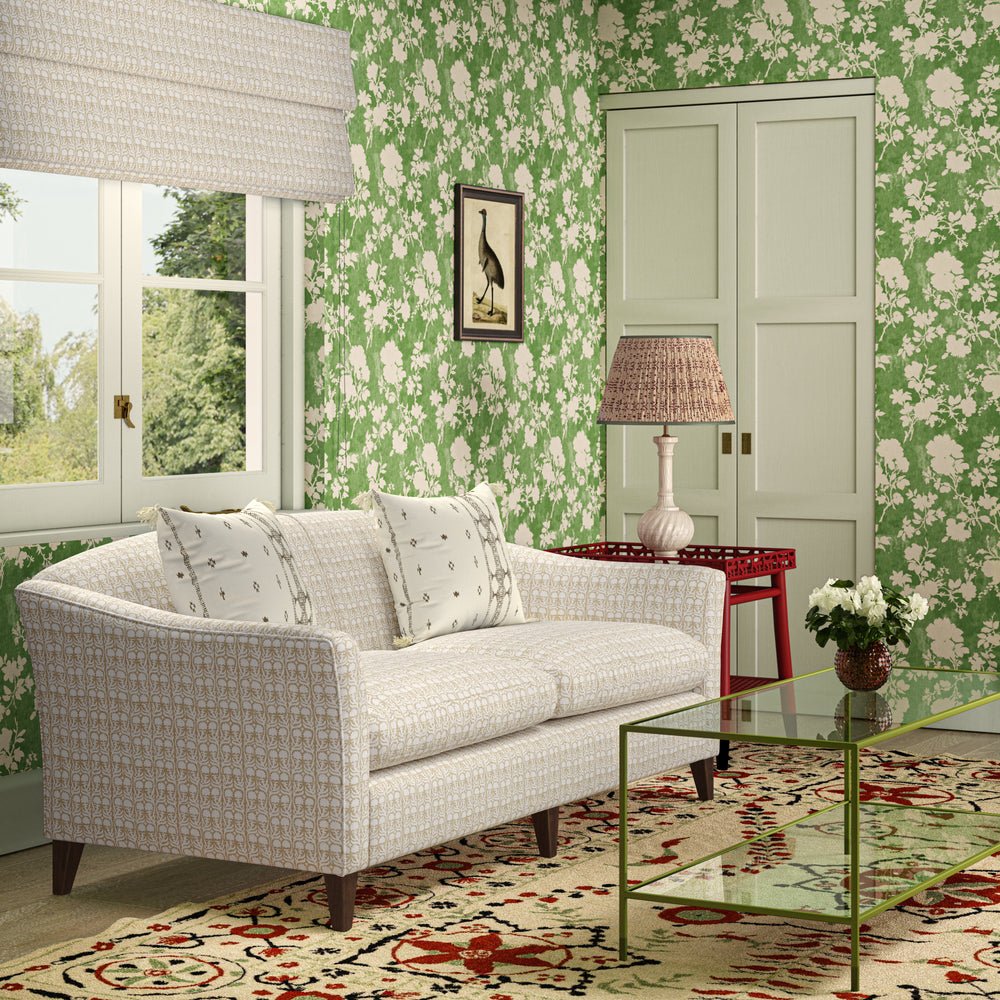 Flowerberry Wallpaper - Green - Penny Morrison - FLOWERBERRY-GREEN - Premier Wallcovering