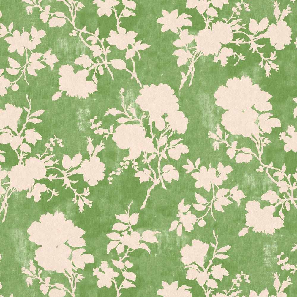 Flowerberry Wallpaper - Green - Penny Morrison - FLOWERBERRY-GREEN - Premier Wallcovering