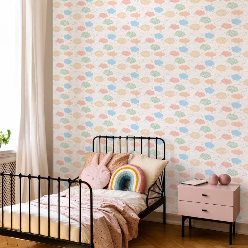 Fluffy Clouds Wallpaper - Pastel Riot - Hoopla Walls - HWA1282W - Premier Wallcovering