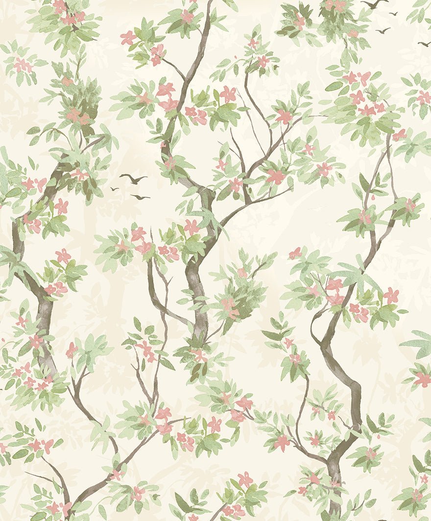Folia Wallpaper - Cream / Pink - Holden Décor - 36220 - Premier Wallcovering