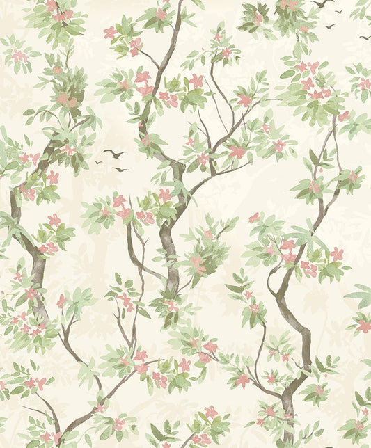 Folia Wallpaper - Cream / Pink - Holden Décor - 36220 - Premier Wallcovering