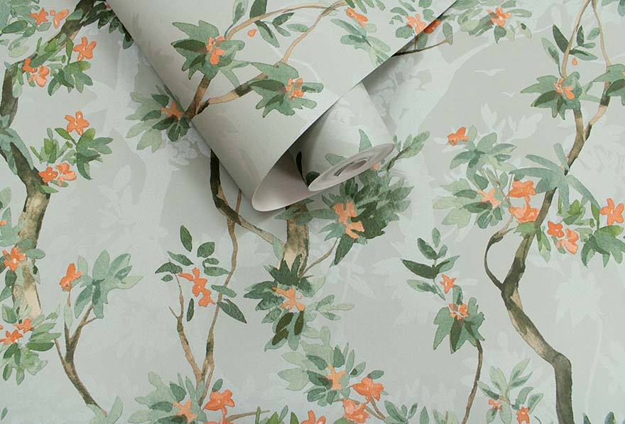 Folia Wallpaper - Duck Egg - Holden Décor - 36223 - Premier Wallcovering
