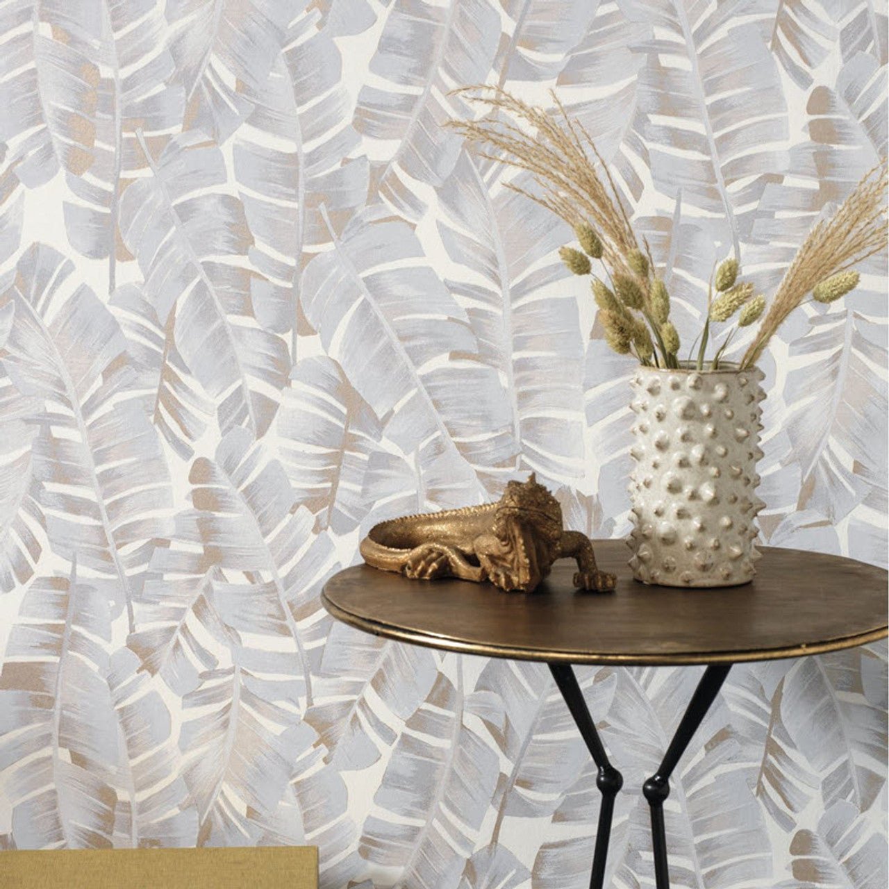 Folium Botanica Wallpaper - Beige Lin - Casadeco - 85941209 - Premier Wallcovering