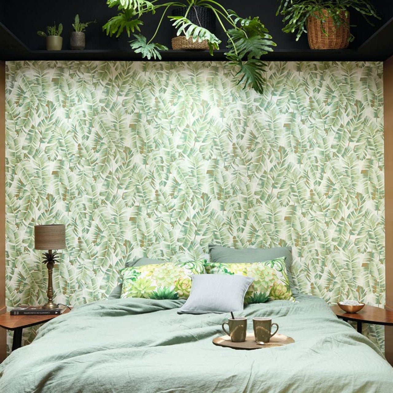 Folium Botanica Wallpaper - Vert Feuille - Casadeco - 85947340 - Premier Wallcovering