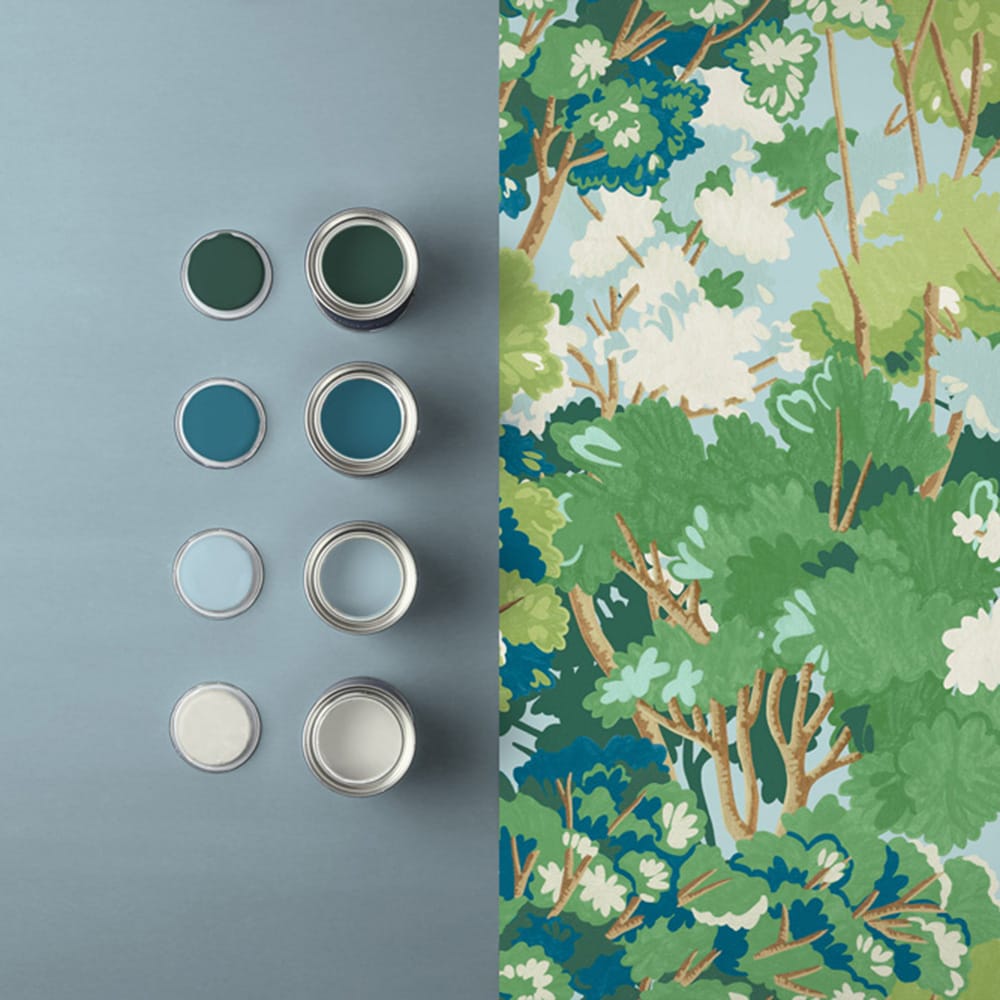 Folklore Tree Wallpaper - Sky - Graham & Brown - 121454 - Premier Wallcovering