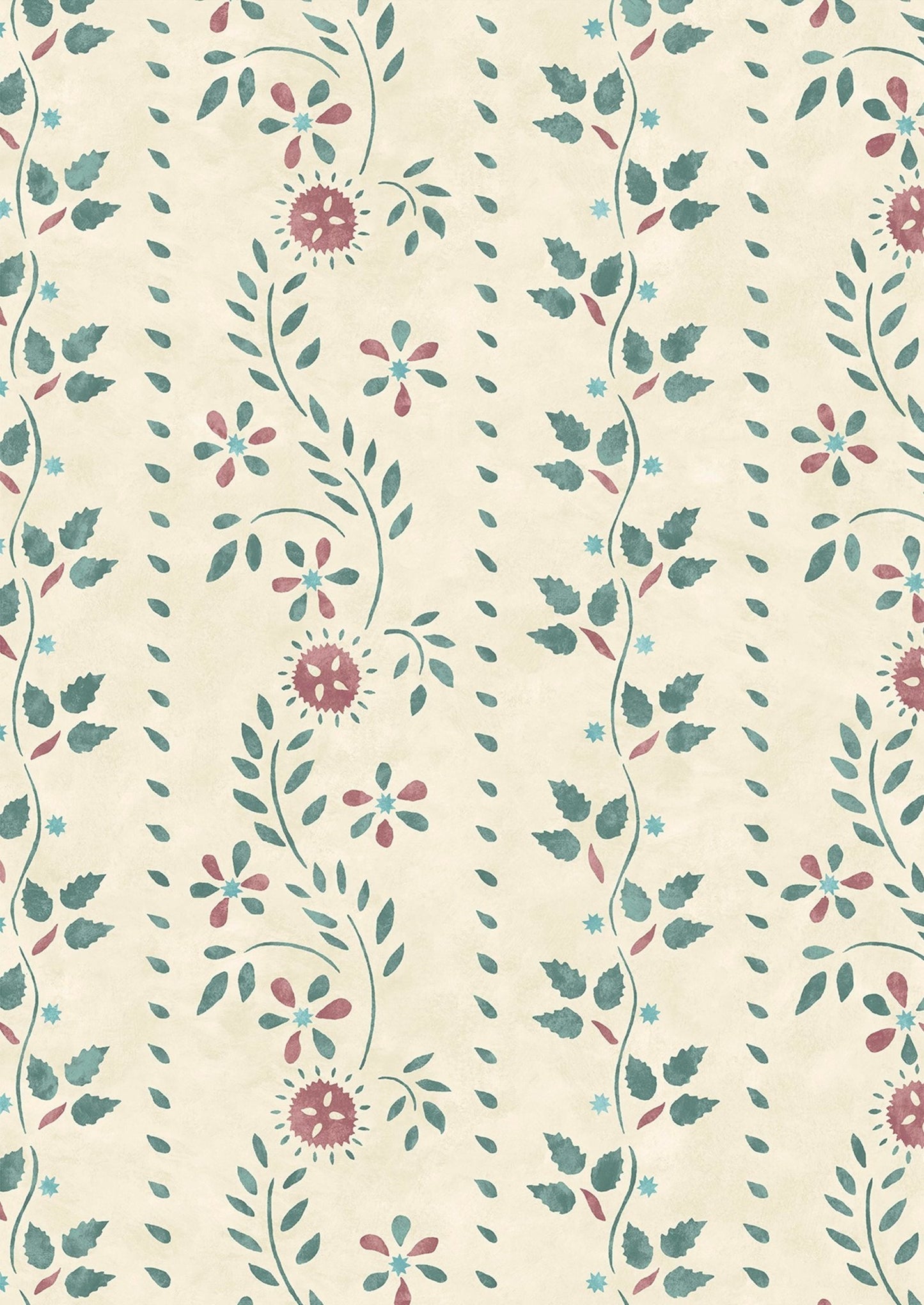 Lewis & Wood - Folklore - Teal Berry - Premier Wallcovering