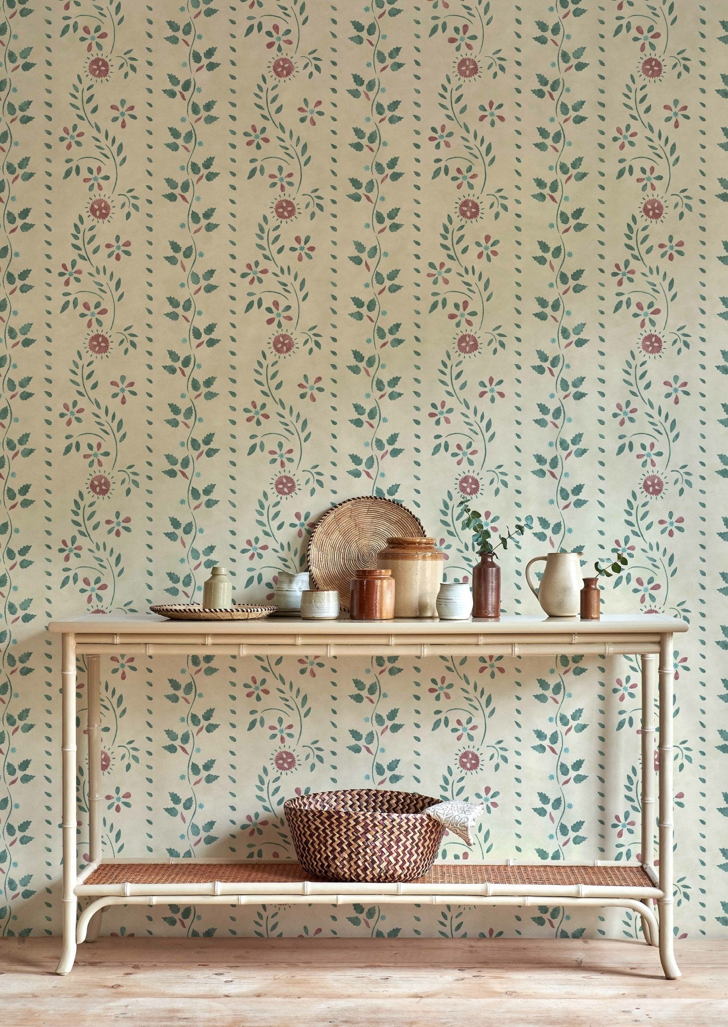 Lewis & Wood - Folklore - Teal Berry - Premier Wallcovering
