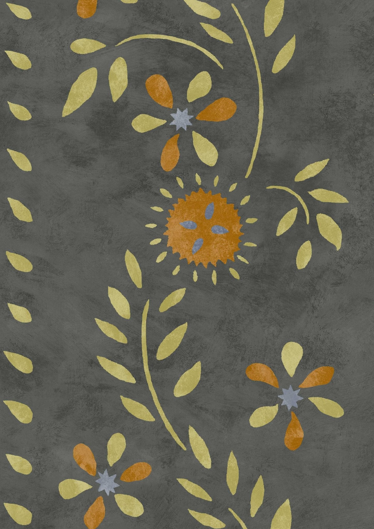 Lewis & Wood - Folklore - Charcoal Lime - Premier Wallcovering