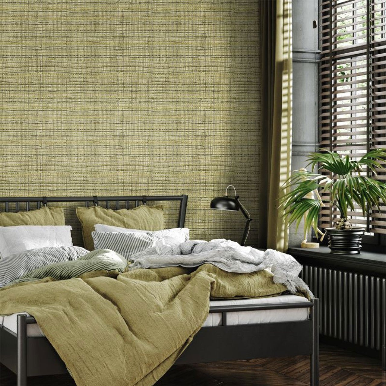 Fondo Pepper Wallpaper - Mustard - Hohenberger - 27100 - Premier Wallcovering
