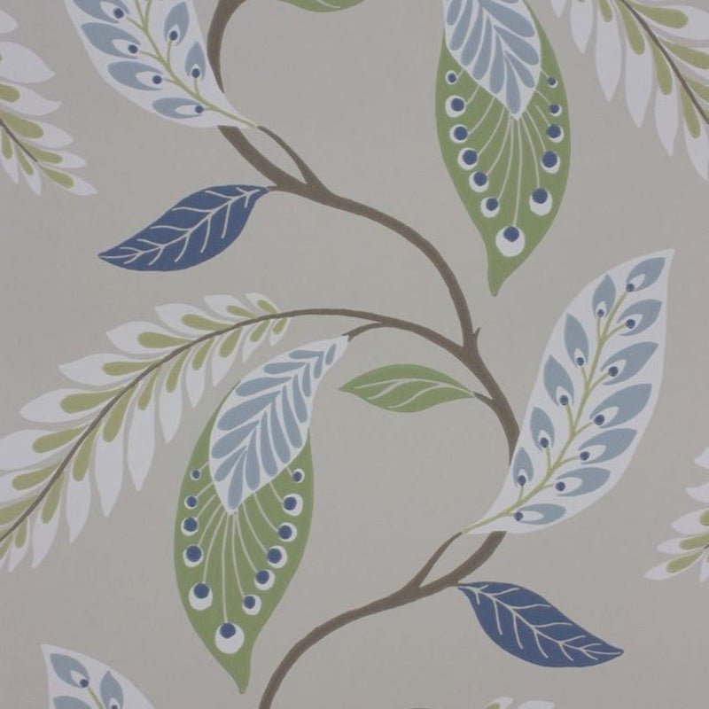 Fontibre Wallpaper - Blue/Green - Nina Campbell - NCW4207-03 - Premier Wallcovering