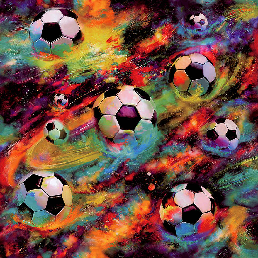 Football Galaxy Wallpaper - Multi - Holden Décor - 13780 - Premier Wallcovering