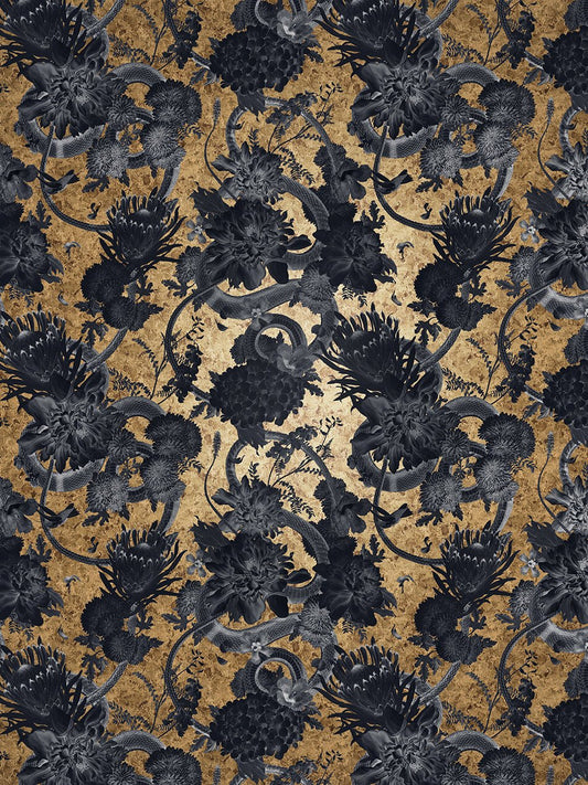 Forbidden Bloom Wallpaper - Gold Leaf  - Divine Savages - DVS144-FBL-GLDL-WR - Premier Wallcovering