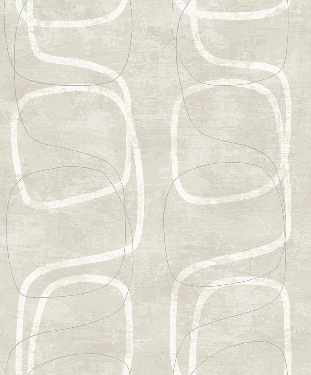 Forcella Geo Wallpaper - Neutral - NextWall - NW57605 - Premier Wallcovering