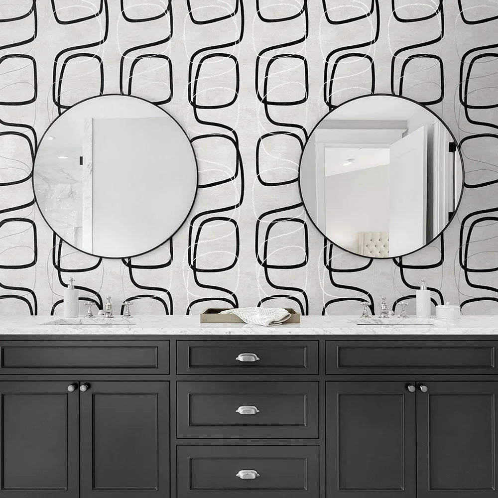Forcella Geo Wallpaper - Contrast - NextWall - NW57600 - Premier Wallcovering