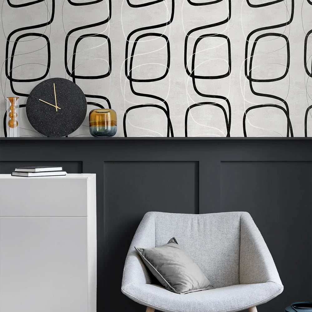 Forcella Geo Wallpaper - Contrast - NextWall - NW57600 - Premier Wallcovering