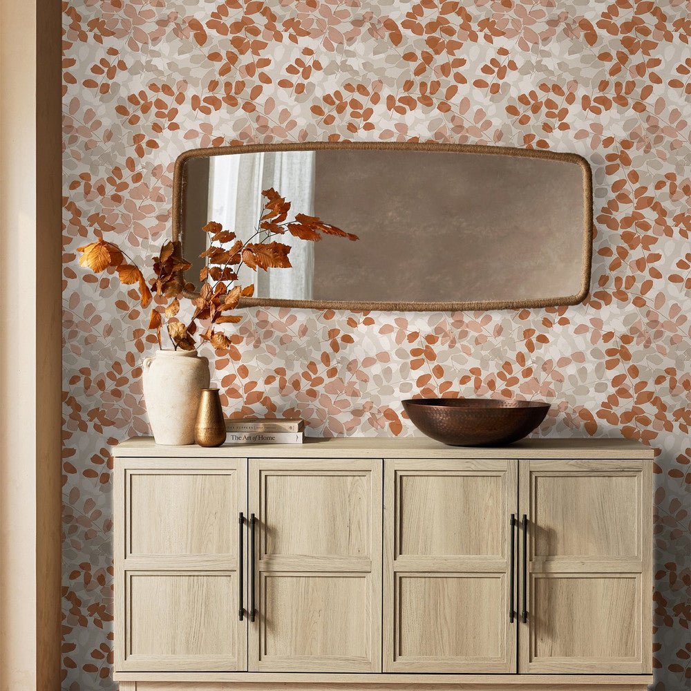 Forest Floor Wallpaper - Burnt Orange - Next - 128829 - Premier Wallcovering
